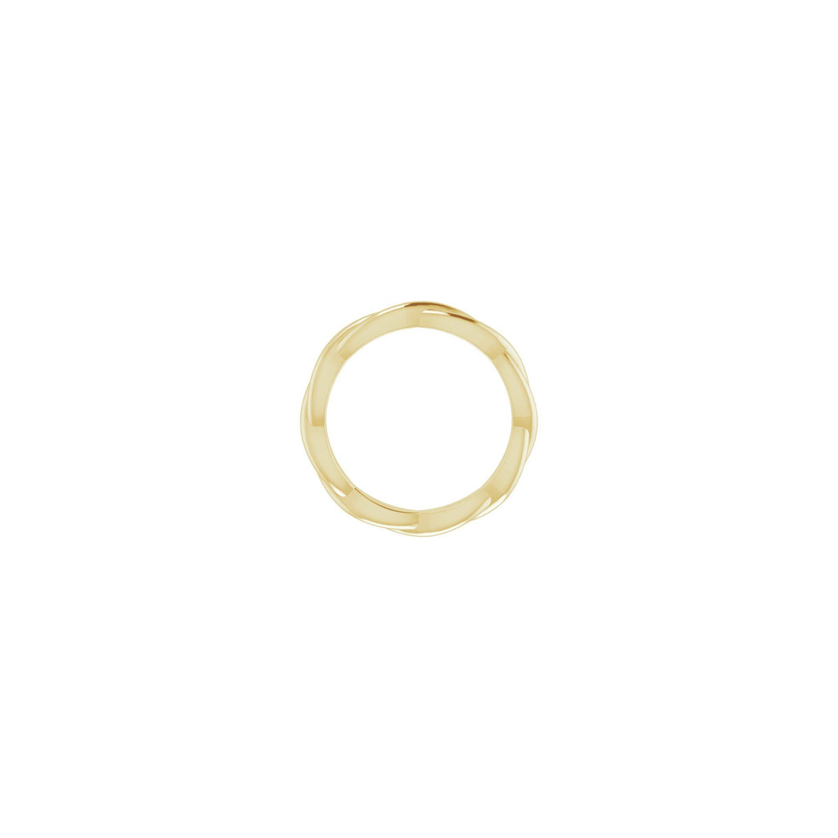 Woven-Design Band in 14K & 18K Gold or Platinum, 1.45mm Top - 14K Yellow Gold