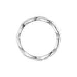 Woven-Design Band in 14K & 18K Gold or Platinum, 1.45mm Top - 14K White Gold