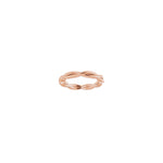 Woven-Design Band in 14K & 18K Gold or Platinum, 1.45mm Top - 14K Rose Gold