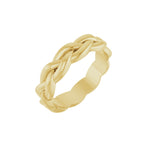 Woven-Design Band in 14K & 18K Gold or Platinum, 2mm Top - 18K Yellow Gold