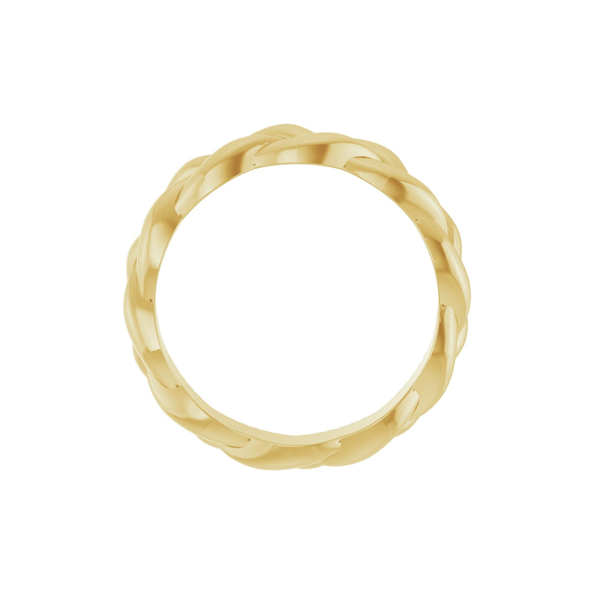Woven-Design Band in 14K & 18K Gold or Platinum, 2mm Top - 18K Yellow Gold
