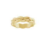 Woven-Design Band in 14K & 18K Gold or Platinum, 2mm Top - 18K Yellow Gold
