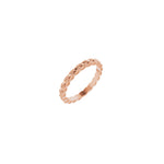 Woven-Design Band in 14K & 18K Gold or Platinum, 2mm Top - 14K Rose Gold