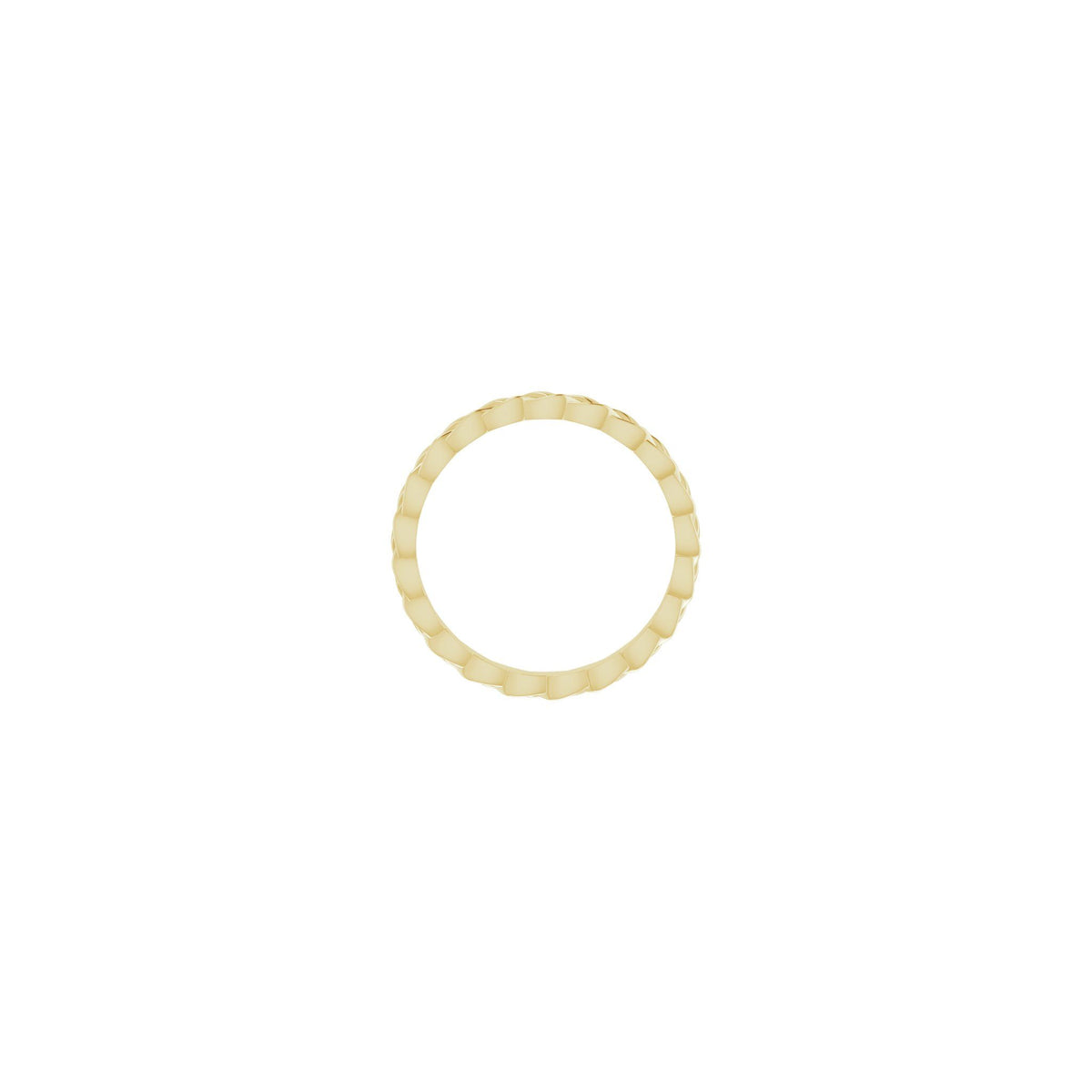 Woven-Design Band in 14K & 18K Gold or Platinum, 2mm Top - 14K Yellow Gold