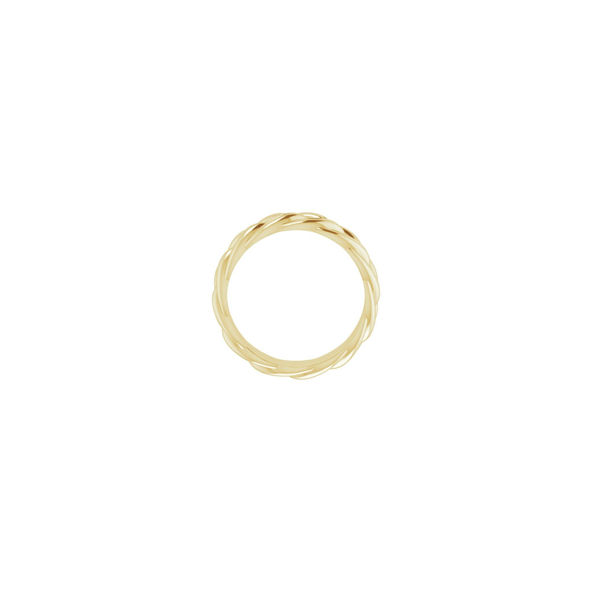 Woven-Design Band in 14K Gold, 6 mm - 14K Yellow Gold