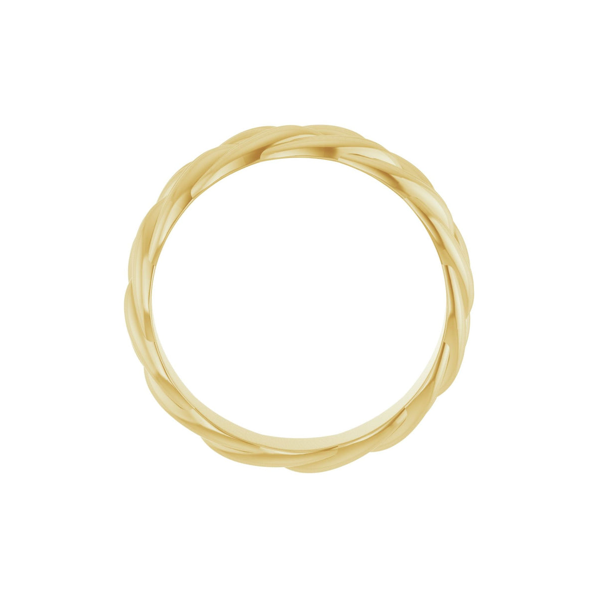 Woven-Design Band in 14K Gold, 6 mm - 14K Yellow Gold
