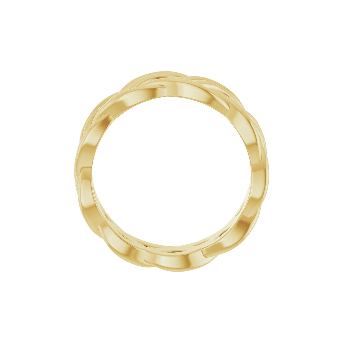 Woven-Design Band in 14K Gold, 8 mm - 14K Yellow Gold