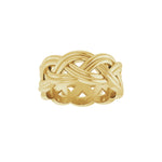 Woven-Design Band in 14K Gold, 8 mm - 14K Yellow Gold