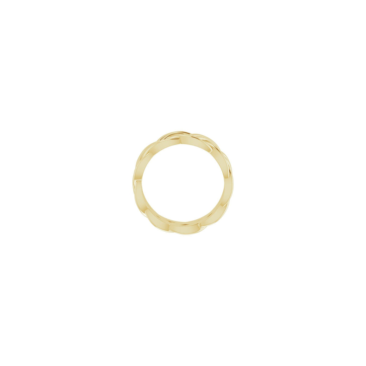 Woven-Design Band in 14K Gold, 8 mm - 14K Yellow Gold