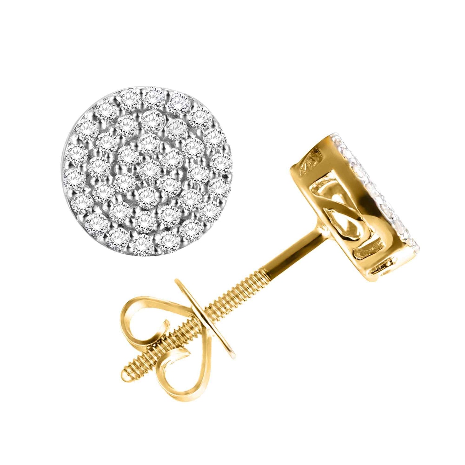 10 Karat Yellow Gold 0.25 Carat Diamond Round Stud Earrings - Picasso Gold & Diamond Jewelry