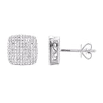 10 Karat White Gold 0.75 Carat Diamond Cushion Earrings - Picasso Gold & Diamond Jewelry