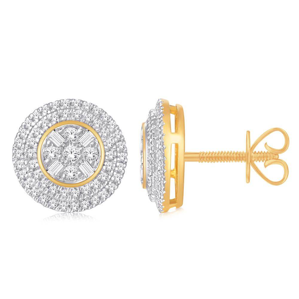 10 Karat Yellow Gold 0.53 Carat Diamond Round Earrings - Picasso Gold & Diamond Jewelry