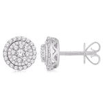 10 Karat White Gold 0.26 Carat Diamond Round Earrings - Picasso Gold & Diamond Jewelry