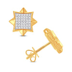 10 Karat Yellow Gold 0.25 Carat Diamond Star Earrings - Picasso Gold & Diamond Jewelry