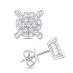 10 Karat White Gold 0.15 Carat Diamond Round Earrings - Picasso Gold & Diamond Jewelry