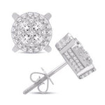 14 Karat White Gold 1.00 Carat Diamond Round Earrings - Picasso Gold & Diamond Jewelry