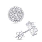 14 Karat White Gold 1.00 Carat Diamond Round Earrings - Picasso Gold & Diamond Jewelry