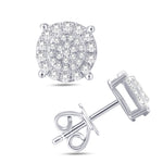 10 Karat White Gold 0.36 Carat Diamond Round Stud Earrings-0125948-WG - Picasso Gold & Diamond Jewelry