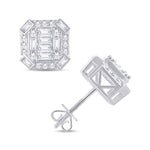 10 Karat White Gold 0.89 Carat Diamond Cushion Earrings-0126006-WG - Picasso Gold & Diamond Jewelry