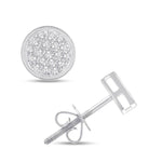 10 Karat White Gold 0.10 Carat Diamond Round Earrings - Picasso Gold & Diamond Jewelry