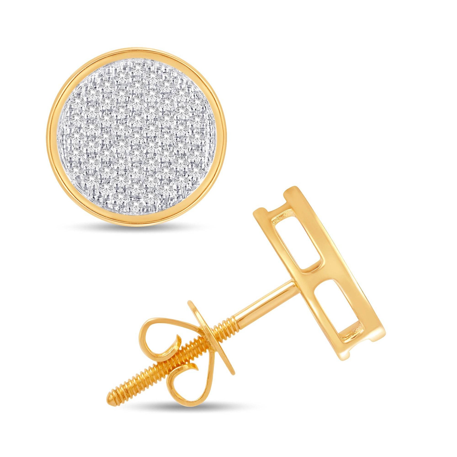 10 Karat Yellow Gold 0.22 Carat Diamond Round Earrings - Picasso Gold & Diamond Jewelry