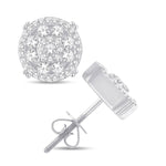 10 Karat White Gold 0.61 Carat Diamond Round Earrings - Picasso Gold & Diamond Jewelry