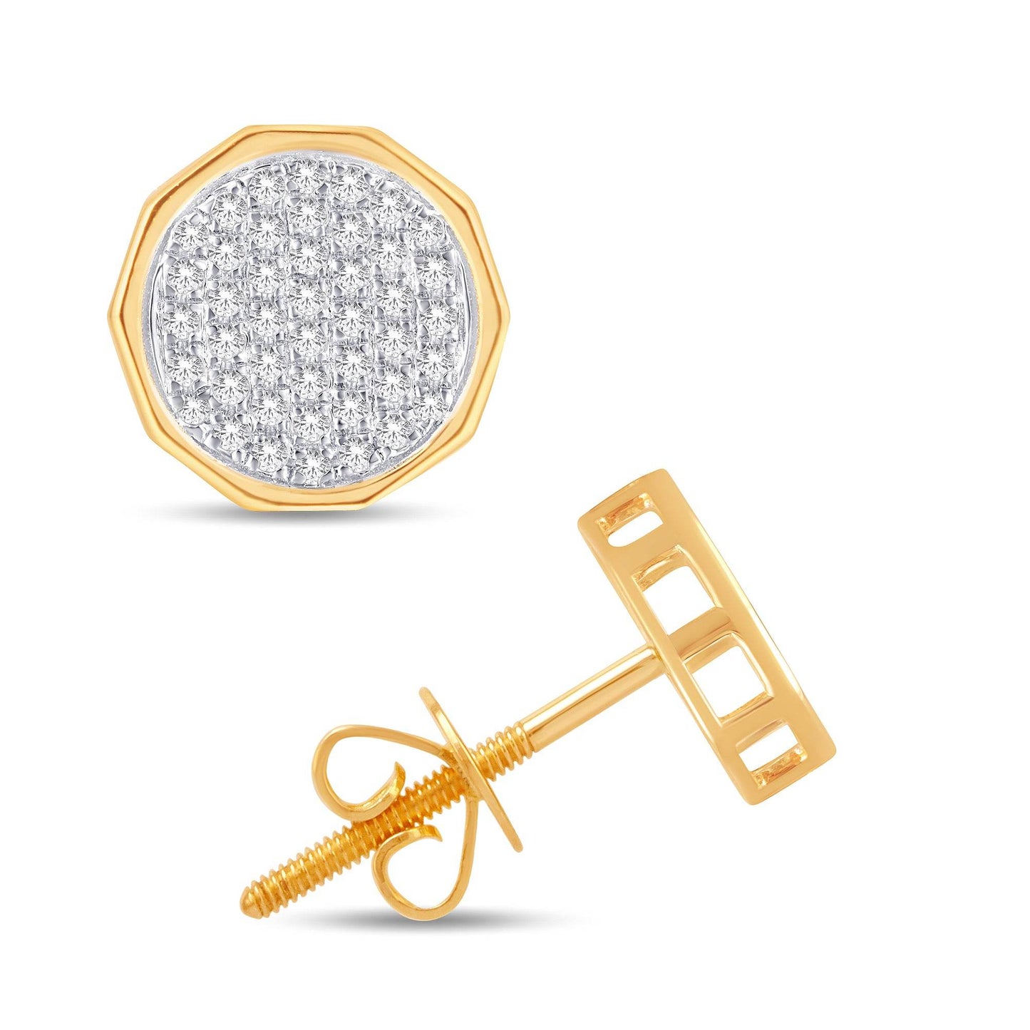 10 Karat Yellow Gold 0.21 Carat Diamond Fashion Earrings-0126094-YG