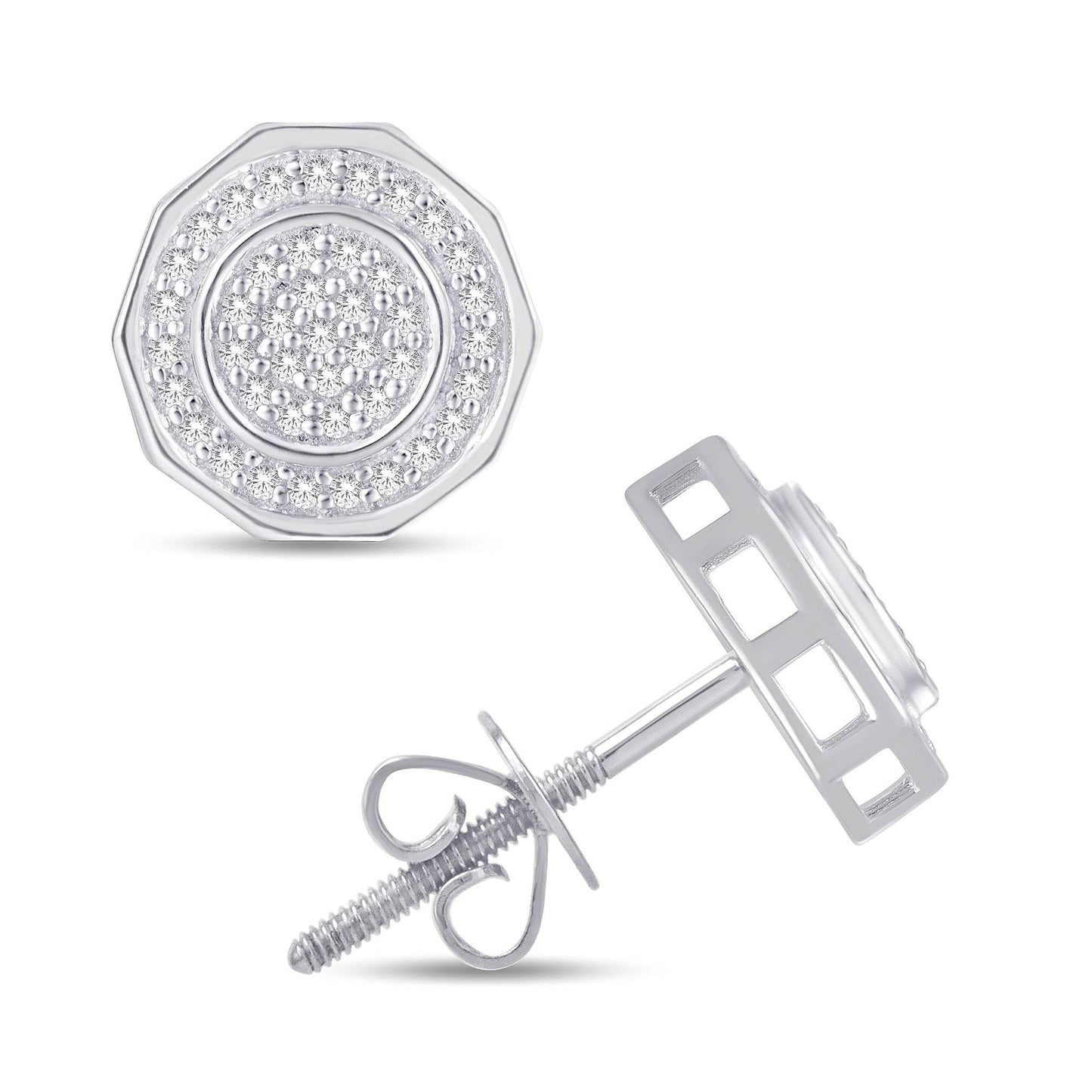 10 Karat White Gold 0.21 Carat Diamond Fashion Earrings-0126096-WG