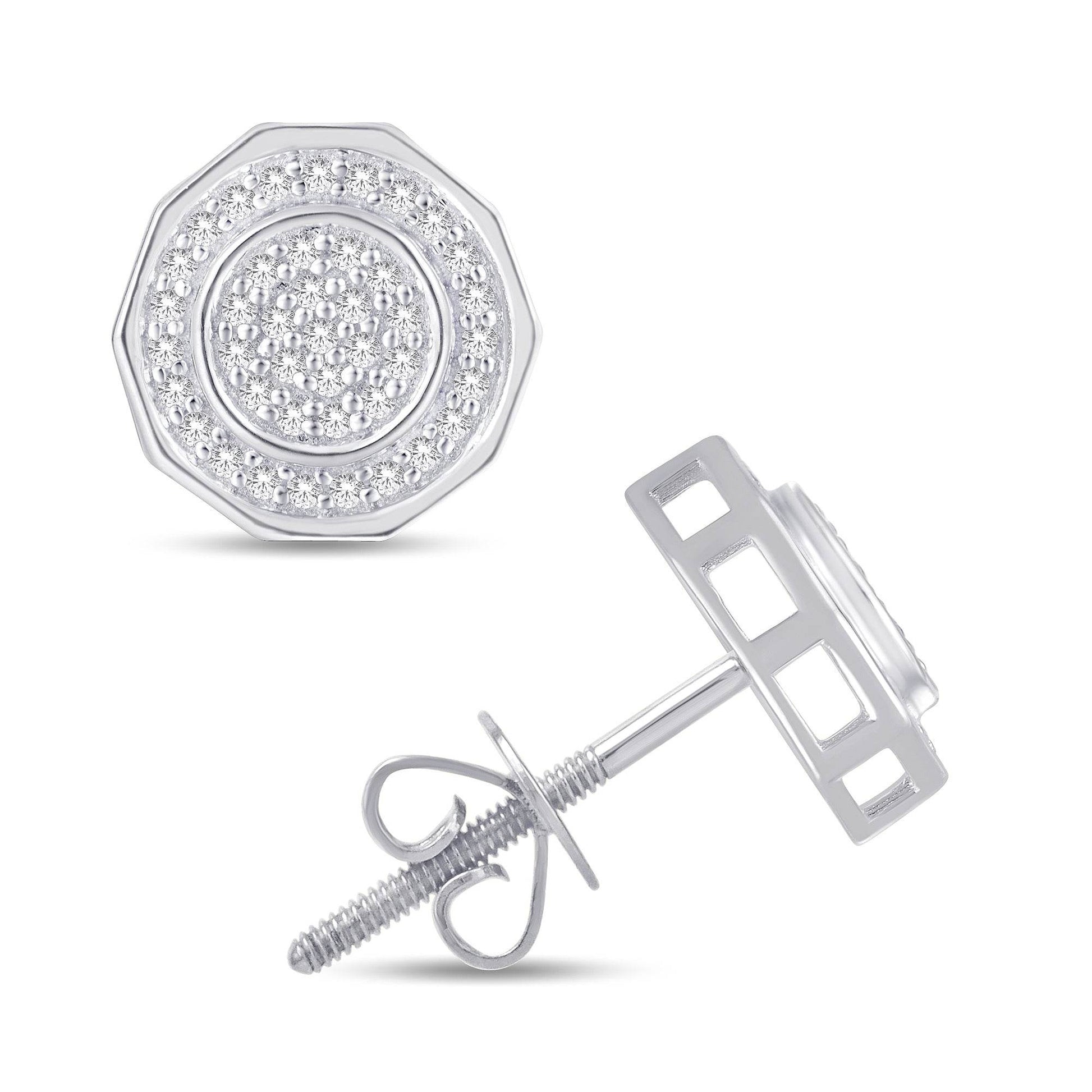 10 Karat White Gold 0.21 Carat Diamond Fashion Earrings-0126096-WG
