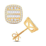 10 KT All Yellow Gold 0.39 Carat Diamond Cushion Earrings - Picasso Gold & Diamond Jewelry