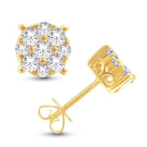 14 Karat All Yellow Gold 0.47 Carat Diamond Earrings-0128096-ALY - Picasso Gold & Diamond Jewelry
