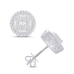 14 Karat White Gold 0.70 Carat Diamond Round Earrings - Picasso Gold & Diamond Jewelry