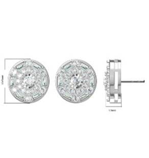 10 Karat White Gold 0.75 Carat Diamond Infinity Earrings-0129056-WG