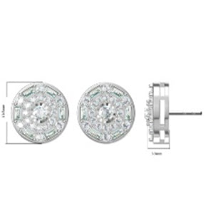 10 Karat White Gold 0.75 Carat Diamond Infinity Earrings-0129056-WG