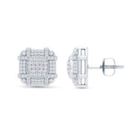 10 Karat White Gold 0.40 Carat Diamond Square Earring - Picasso Gold & Diamond Jewelry