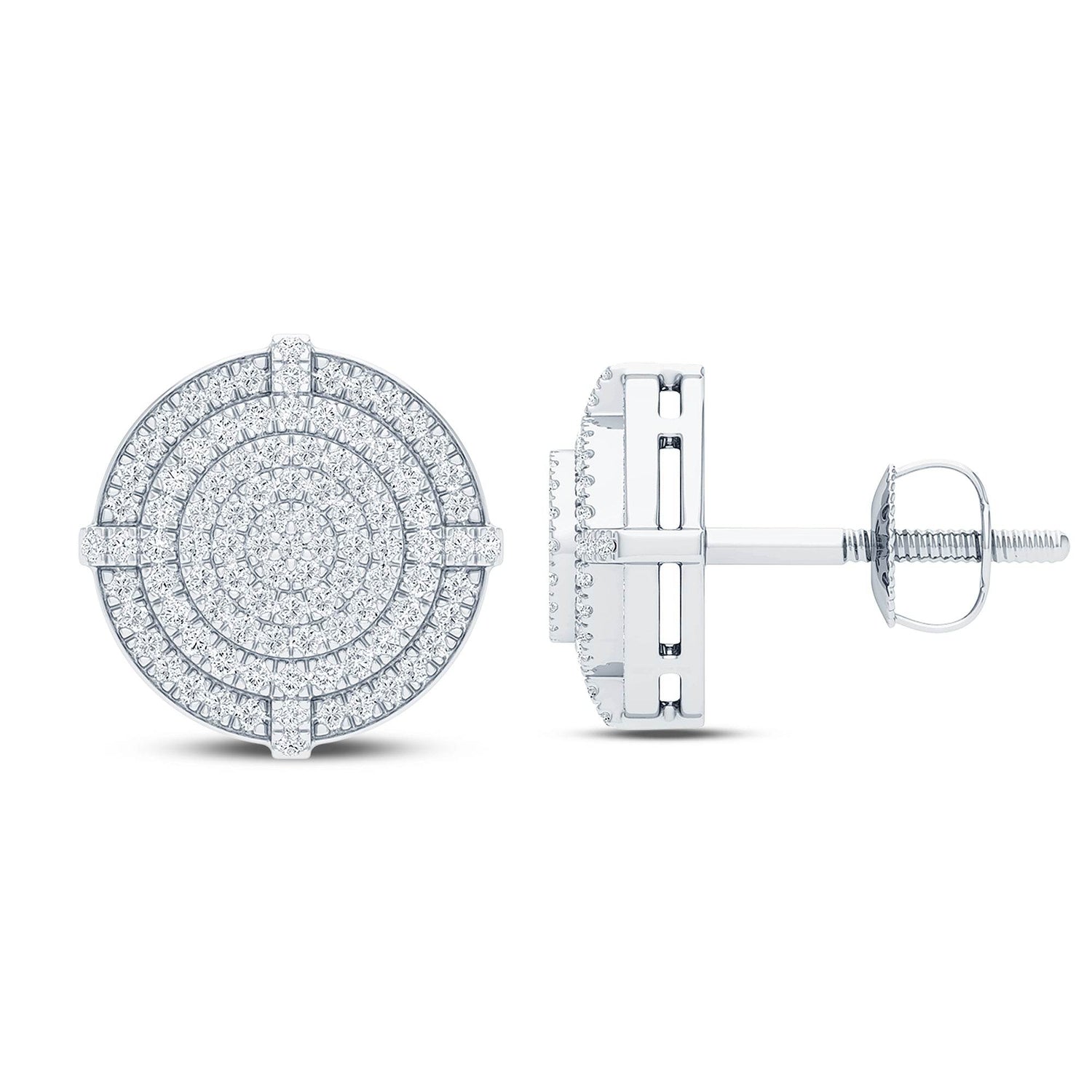 10 Karat White Gold 0.33 Carat Diamond Round Earring - Picasso Gold & Diamond Jewelry
