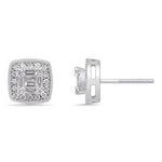 10 Karat White Gold 0.40 Carat Diamond Cushion Earrings - Picasso Gold & Diamond Jewelry