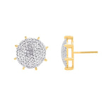 10 Karat Yellow Gold 0.50 Carat Diamond Round Earrings - Picasso Gold & Diamond Jewelry