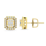 10 Karat Yellow Gold 0.30 Carat Diamond Radiant Earrings - Picasso Gold & Diamond Jewelry