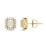 10 Karat Yellow Gold 0.25 Carat Diamond Cushion Earrings - Picasso Gold & Diamond Jewelry
