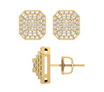 10 Karat Yellow Gold 0.55 Carat Diamond Cushion Earrings - Picasso Gold & Diamond Jewelry
