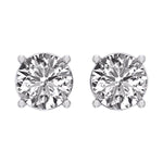 14 Karat White Gold 0.49 Carat Diamond Round Earrings - Picasso Gold & Diamond Jewelry