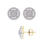 10 Karat Yellow Gold 0.55 Carat Diamond Round Earrings-0130047-YG - Picasso Gold & Diamond Jewelry
