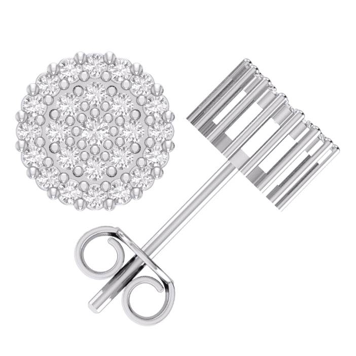 10 Karat White Gold 1.50 Carat Diamond Round Earrings - Picasso Gold & Diamond Jewelry