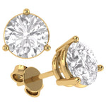 14 Kt Yellow Gold 0.86 Carat Diamond Round Earrings - Picasso Gold & Diamond Jewelry