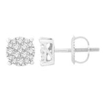 10 Karat White Gold 0.27 Carat Diamond Round Earrings - Picasso Gold & Diamond Jewelry