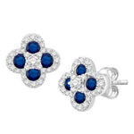 14 Karat White Gold 1.37 Carat Diamond (0.96 SAPP) Flower Earrings - Picasso Gold & Diamond Jewelry