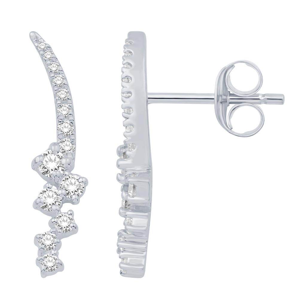 14 Karat White Gold 0.41 Carat Diamond Fashion Earrings - Picasso Gold & Diamond Jewelry