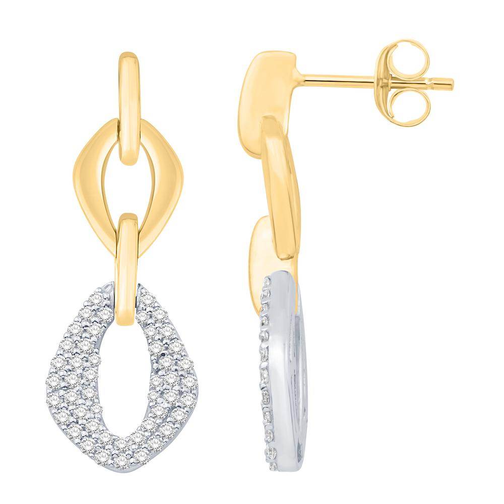 14 Karat Two-Tone (Yellow and White) Gold 0.75 Carat Diamond Fashion Darling