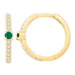 14 Karat Yellow Gold 0.24 Carat Diamond (0.16 Eme) Classic Hoops - Picasso Gold & Diamond Jewelry